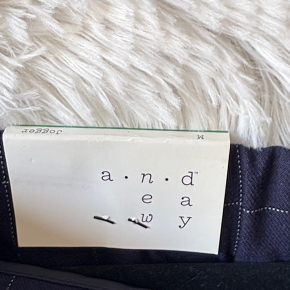 a new day Women's Navy Checkered Ankle Pants - Picture 2 of 11